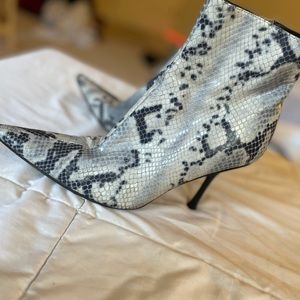 Steve Madden snake print booties